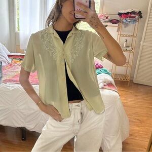 vintage embroidery coverup top!